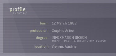 Profile: studies Information Design (major Media and Interaction Design)